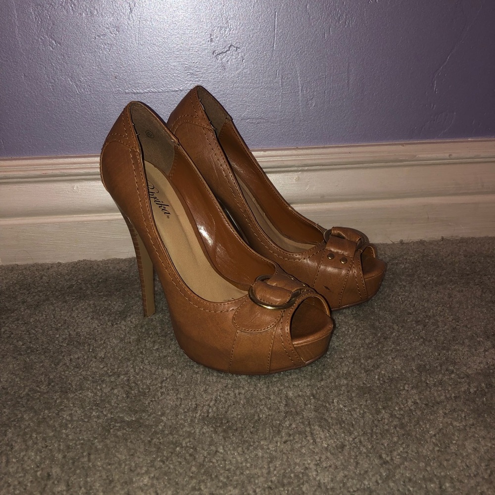 Paprika brown stiletto heels